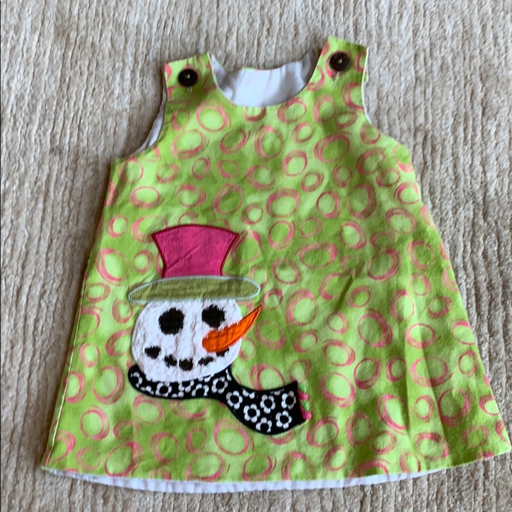 La Jenns girls snowman dress
